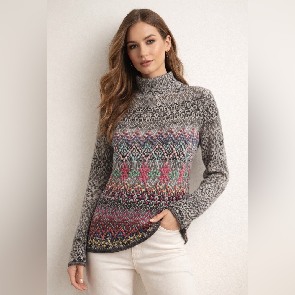 Cecilia Prado for Anthropologie Multicolor Sweater Small